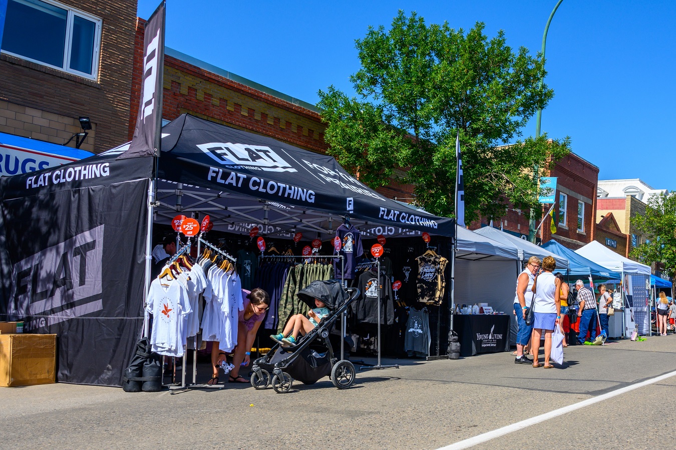 Vendor tents at the Rafferty Rumble street fair.