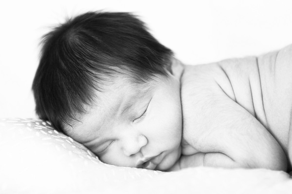 A baby sleeping
