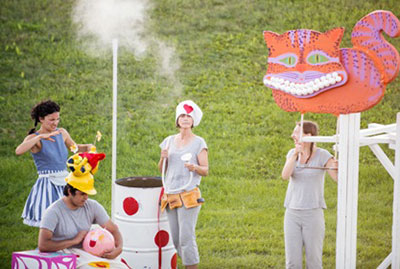 Kaitlyn Semple, Dalton Lightfoot, Louisa Ferguson and Kristen Holfeuer in Alice in Wonderland