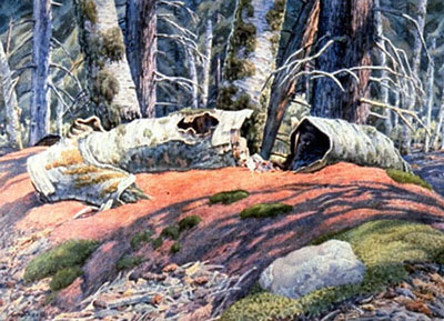 Ernest Lindner - Ridge (1963), watercolour on paper