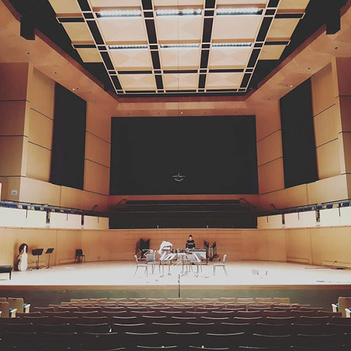 The Domaine Forget Auditorium, where 'Wave Form Variations' premiered